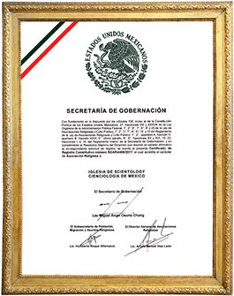 Scientology Recognition in Mexico
