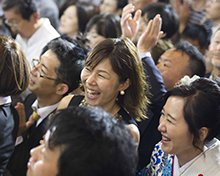 Japanese Scientologists respond effusively to ribbon cutting